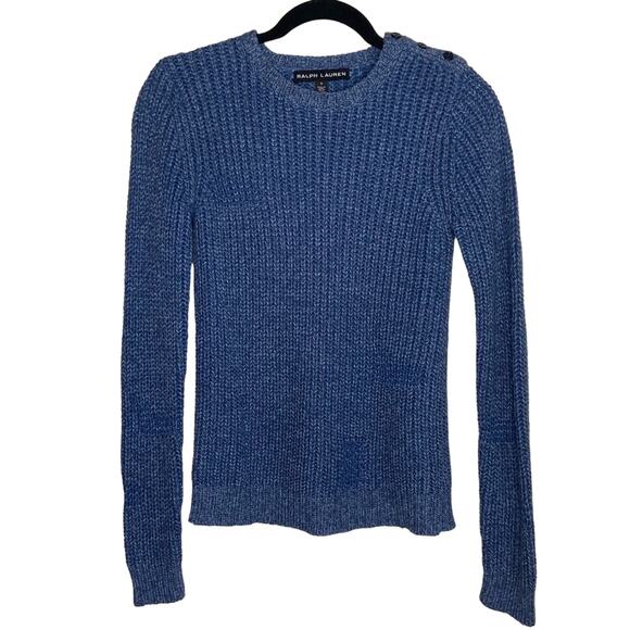Ralph Lauren Black Label Blue Knit Sweater Women's Size Small - Picture 1 of 9